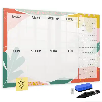 Wochenplaner beschreibbare Magnettafel