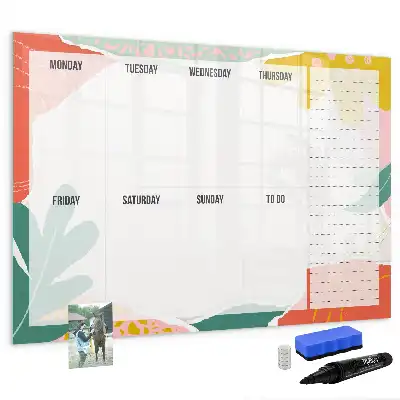 Wochenplaner beschreibbare Magnettafel