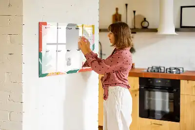 Wochenplaner beschreibbare Magnettafel
