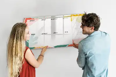 Wochenplaner beschreibbare Magnettafel