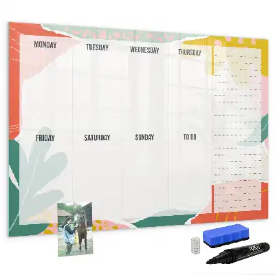 Wochenplaner beschreibbare Magnettafel