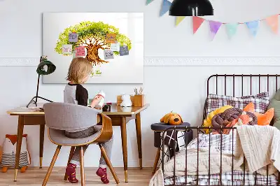 Magnettafel beschreibbar mit Stammbaum-Motiv