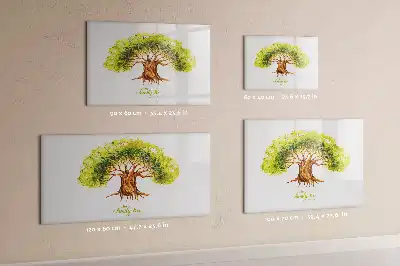 Magnettafel beschreibbar mit Stammbaum-Motiv