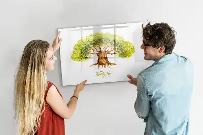 Magnettafel beschreibbar mit Stammbaum-Motiv