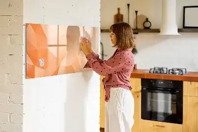 Beschreibbare Magnettafel mit Dreieck-Abstraktion