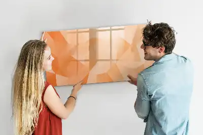 Beschreibbare Magnettafel mit Dreieck-Abstraktion