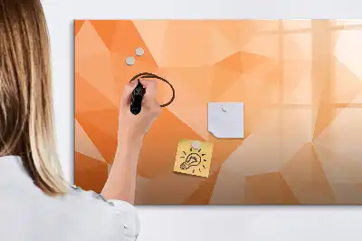 Beschreibbare Magnettafel mit Dreieck-Abstraktion