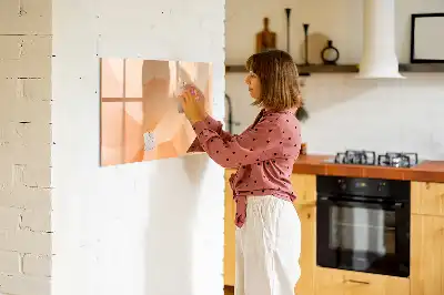 Beschreibbare Magnettafel mit Dreieck-Abstraktion