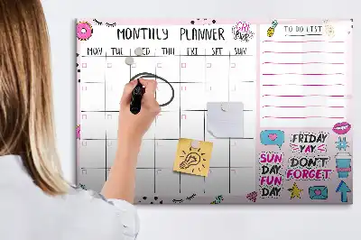 Magnettafel zum Beschreiben als Monatsplaner