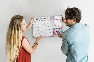 Magnettafel zum Beschreiben als Monatsplaner