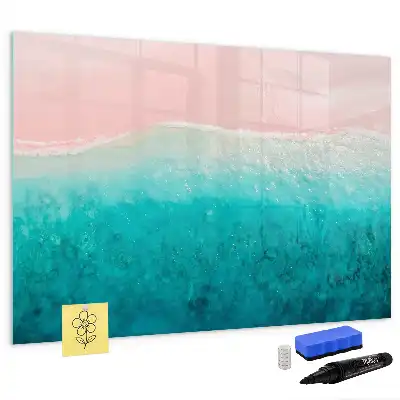 Schreib-Magnettafel mit Motiv Strand und Meer