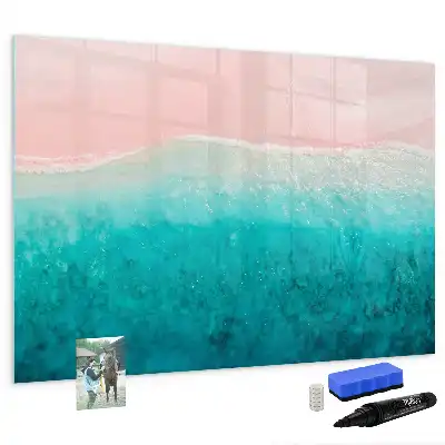 Schreib-Magnettafel mit Motiv Strand und Meer