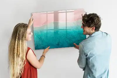 Schreib-Magnettafel mit Motiv Strand und Meer