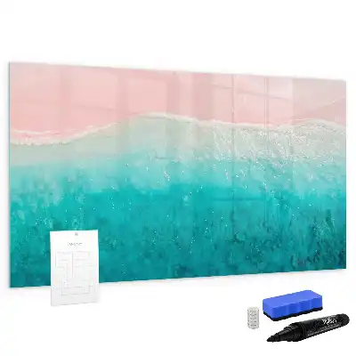 Schreib-Magnettafel mit Motiv Strand und Meer