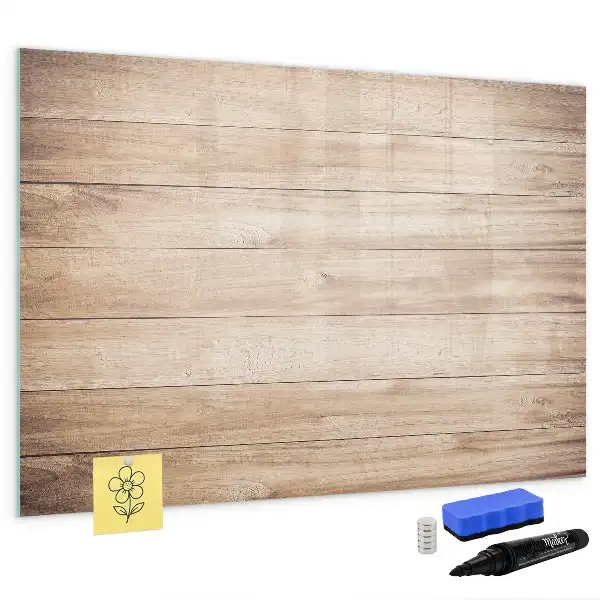 Schreib-Magnettafel mit Holzoptik