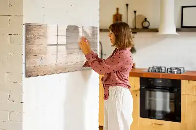 Schreib-Magnettafel mit Holzoptik