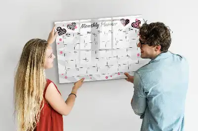 Magnetische Schreibtafel eleganter Monatsplaner