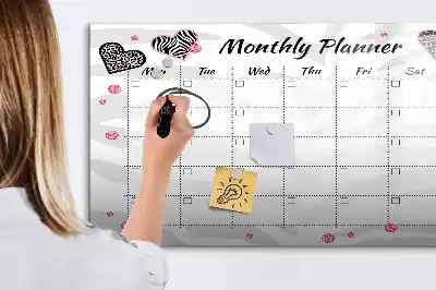 Magnetische Schreibtafel eleganter Monatsplaner