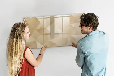 Beschreibbare Magnettafel mit Dreieck-Abstraktion