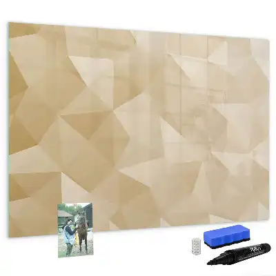 Beschreibbare Magnettafel mit Dreieck-Abstraktion