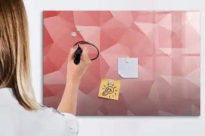 Beschreibbare Magnettafel mit Dreieck-Abstraktion