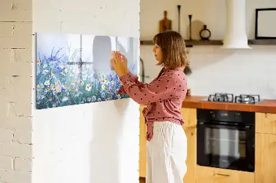 Magnettafel beschreibbar mit Motiv Schmetterling auf der Wiese