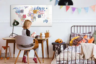 Schreib-Magnettafel mit Weltkarte der Länder