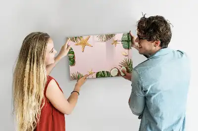 Beschreibbare Magnettafel im Design Sommerstimmung