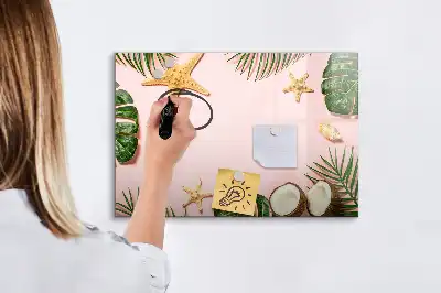 Beschreibbare Magnettafel im Design Sommerstimmung