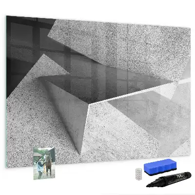 Schreib-Magnettafel mit Dreieck-Abstraktion