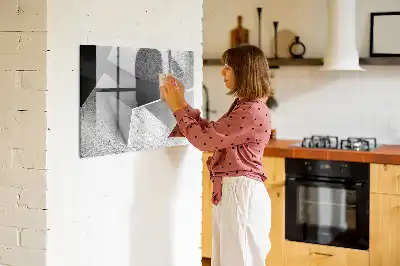 Schreib-Magnettafel mit Dreieck-Abstraktion