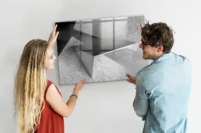 Schreib-Magnettafel mit Dreieck-Abstraktion