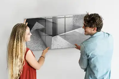 Schreib-Magnettafel mit Dreieck-Abstraktion