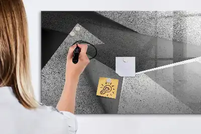 Schreib-Magnettafel mit Dreieck-Abstraktion