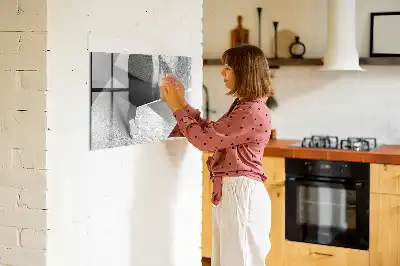 Schreib-Magnettafel mit Dreieck-Abstraktion