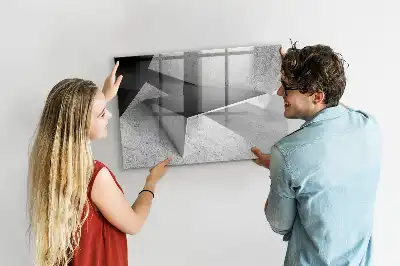 Schreib-Magnettafel mit Dreieck-Abstraktion