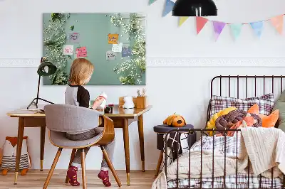 Schreib-Magnettafel mit Motiv Zarte Blumen