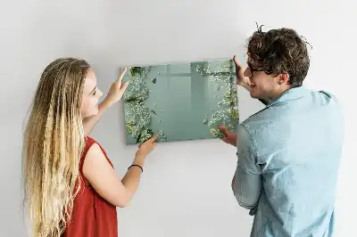 Schreib-Magnettafel mit Motiv Zarte Blumen