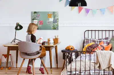 Schreib-Magnettafel mit Motiv Zarte Blumen