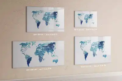 Weltkarte beschreibbare Magnettafel