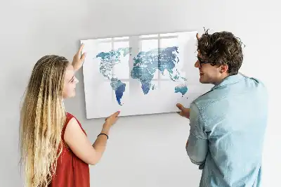 Weltkarte beschreibbare Magnettafel