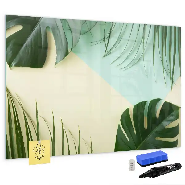 Schreib-Magnettafel im Design Monstera-Blätter
