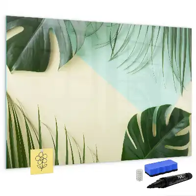 Schreib-Magnettafel im Design Monstera-Blätter