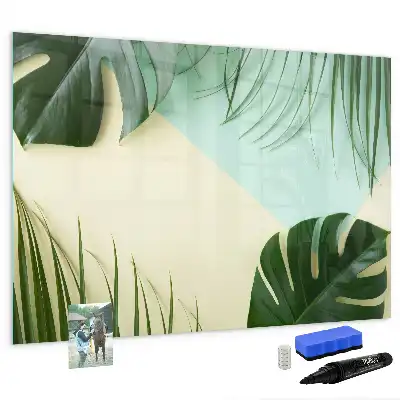 Schreib-Magnettafel im Design Monstera-Blätter