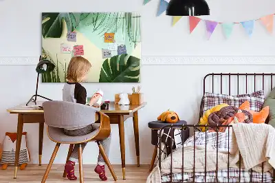 Schreib-Magnettafel im Design Monstera-Blätter