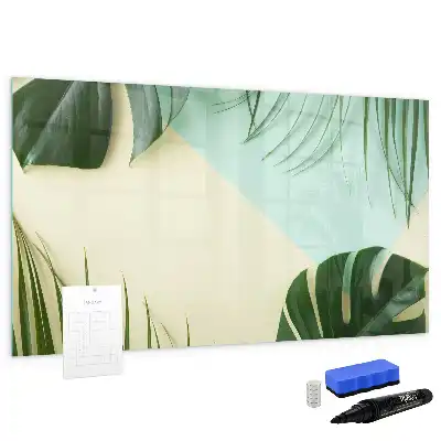 Schreib-Magnettafel im Design Monstera-Blätter