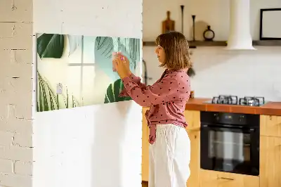 Schreib-Magnettafel im Design Monstera-Blätter