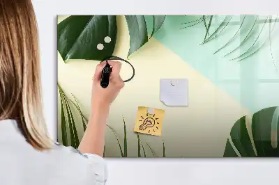 Schreib-Magnettafel im Design Monstera-Blätter