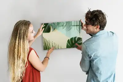 Schreib-Magnettafel im Design Monstera-Blätter