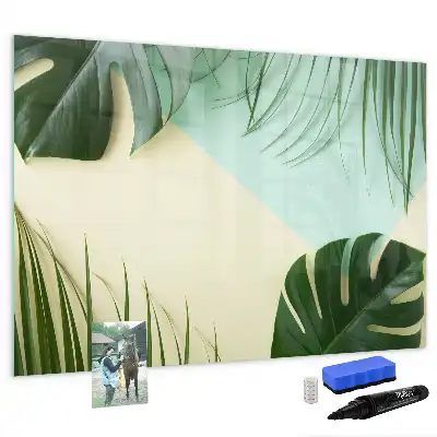 Schreib-Magnettafel im Design Monstera-Blätter